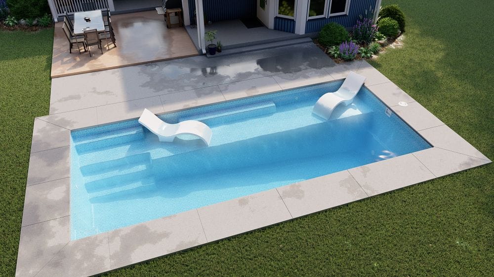 Liberty Anthem fiberglass pool, Freeform